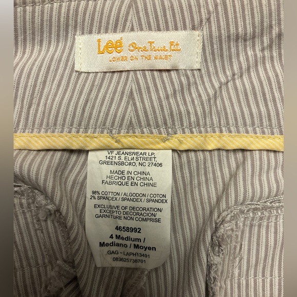 LEE "ONE TRUE FIT" STRIPED PANTS SIZE 4 - Picture 3 of 7